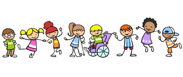 Comic unterschiedliche Kinder